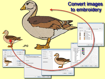 Convert images to embroidery