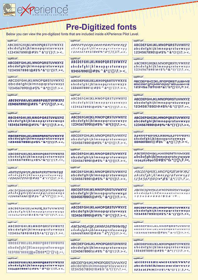 Font catalog 1