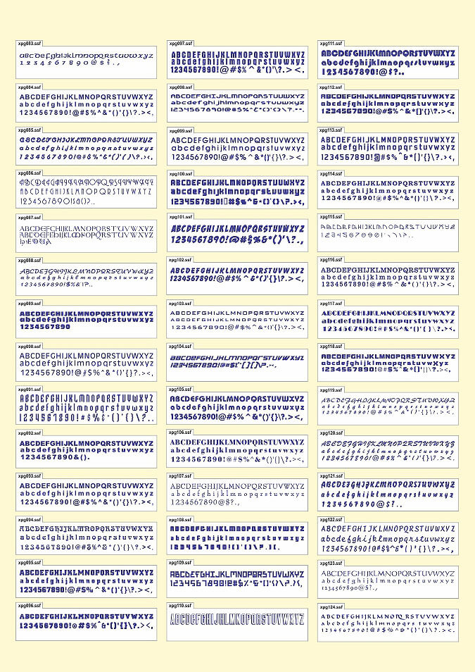 Font catalog 6