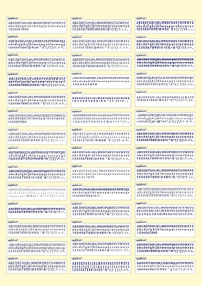 Font catalog 5