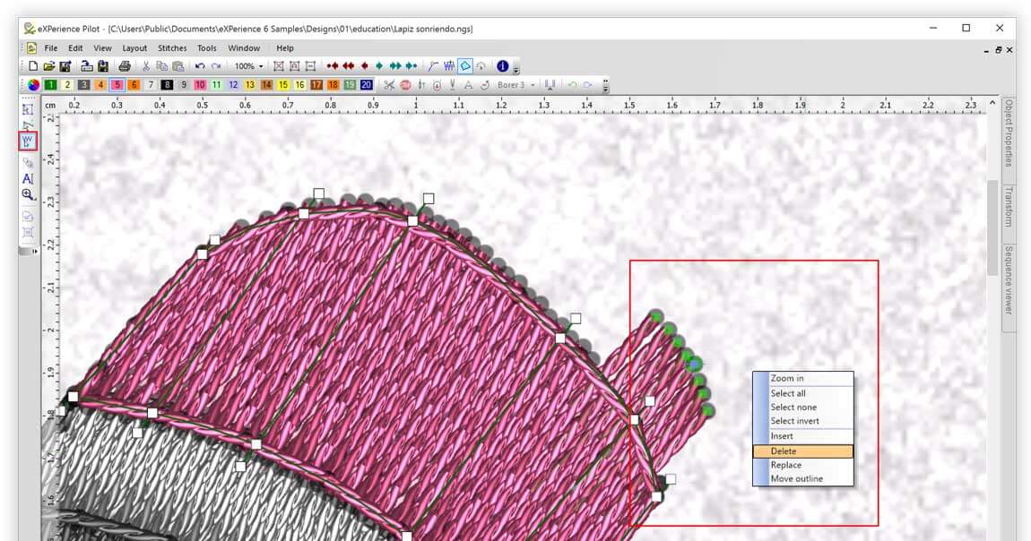 Complete stitch editor